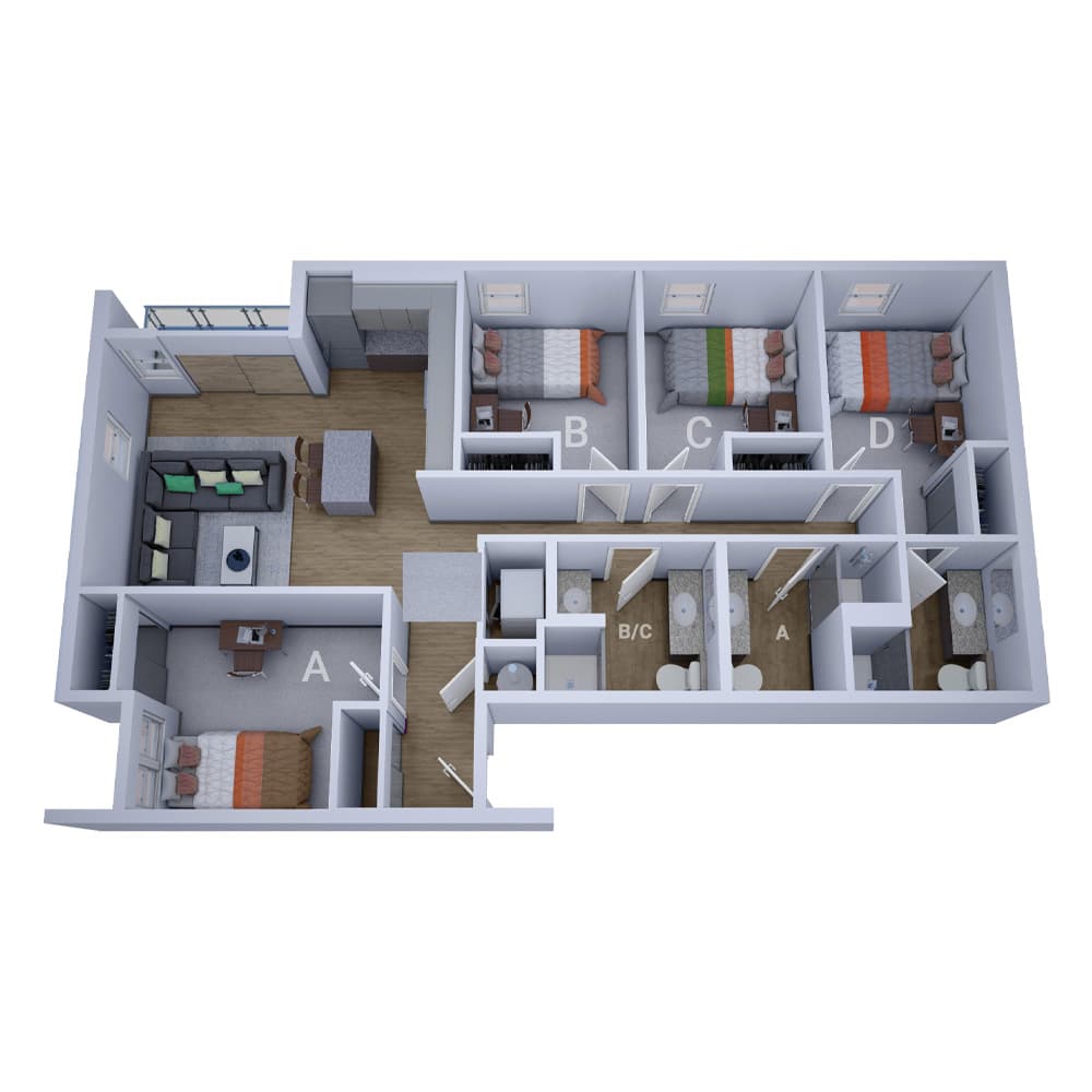 Rowe's Spacious 4-Bedroom Apartments | Live Near FSU